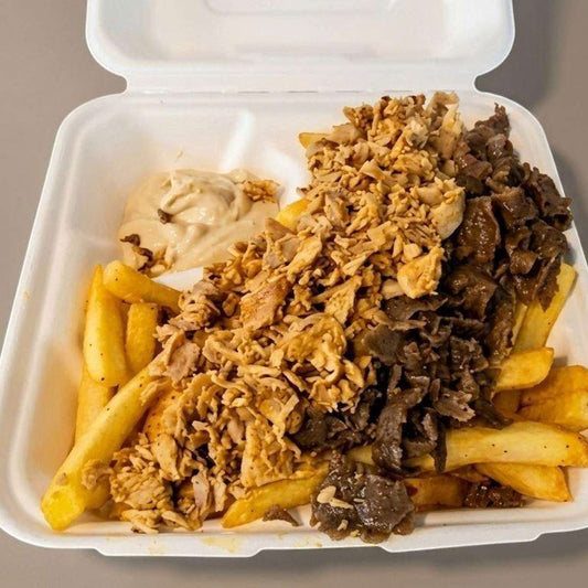 Lamb & Chicken on Chips/ Waffle Fries/ Curly Fries
