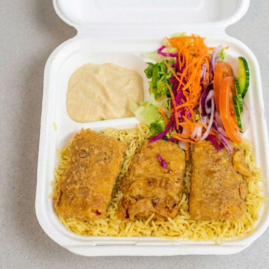 Crispy Cottage Cheese On Rice